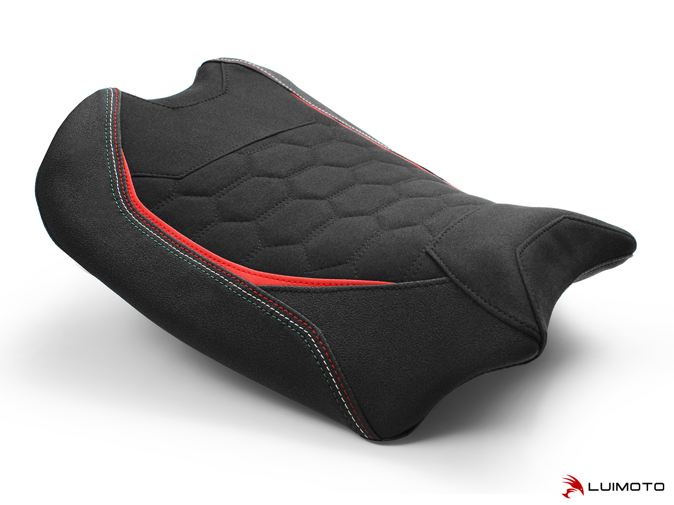 LUIMOTO HEX-R Rider Seat Cover for DUCATI PANIGALE V4 / S / R / Speciale (18-21) LUIMOTO HEX-R Rider Seat Cover for DUCATI PANIGALE V4 / S / R / Speciale (18-21)